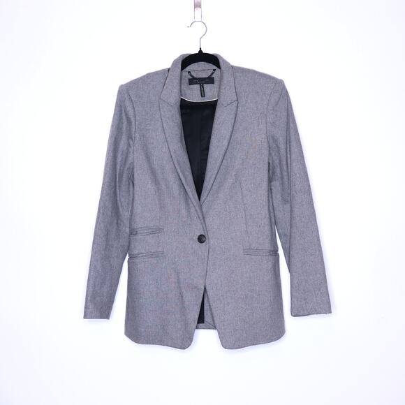 rag & bone Jackets & Blazers - RAG & BONE Single Breasted Blazer Gray Lined Front Pocket Work Casual Women's 8